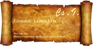 Csonka Izabella névjegykártya