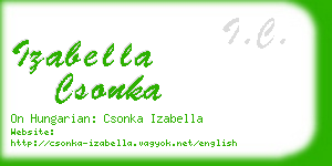 izabella csonka business card
